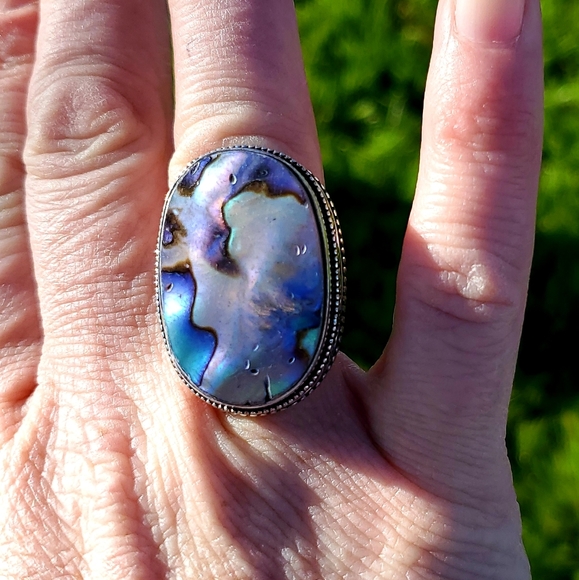 New Abalone Shell 925 Silver Ring. - Picture 3 of 8